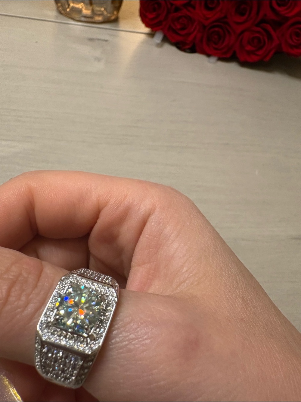 Moissanite  ring ,size 10